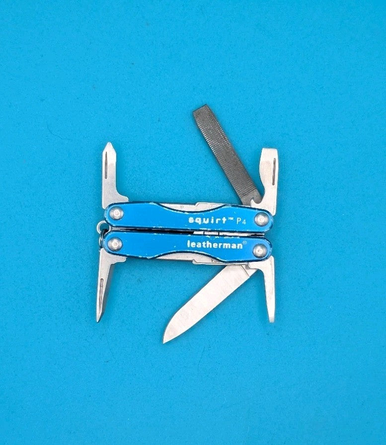 Leatherman Squirt P4 Multi-Tool, Key Ring, Retired, Blue