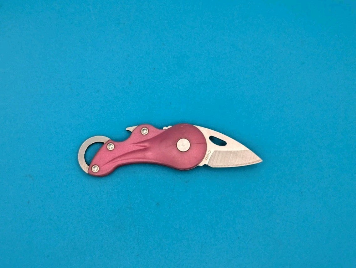 Buck Knives 756 Whittaker - Outdoor Keychain Knife Bottle Opener - Pink!