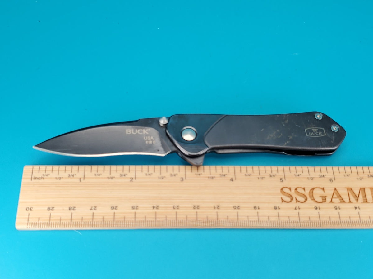 BUCK KNIFE 015 LUX MED AVID BOS 13C26 SANDVIK FRAME LOCK PLAIN EDGE POCKET KNIFE