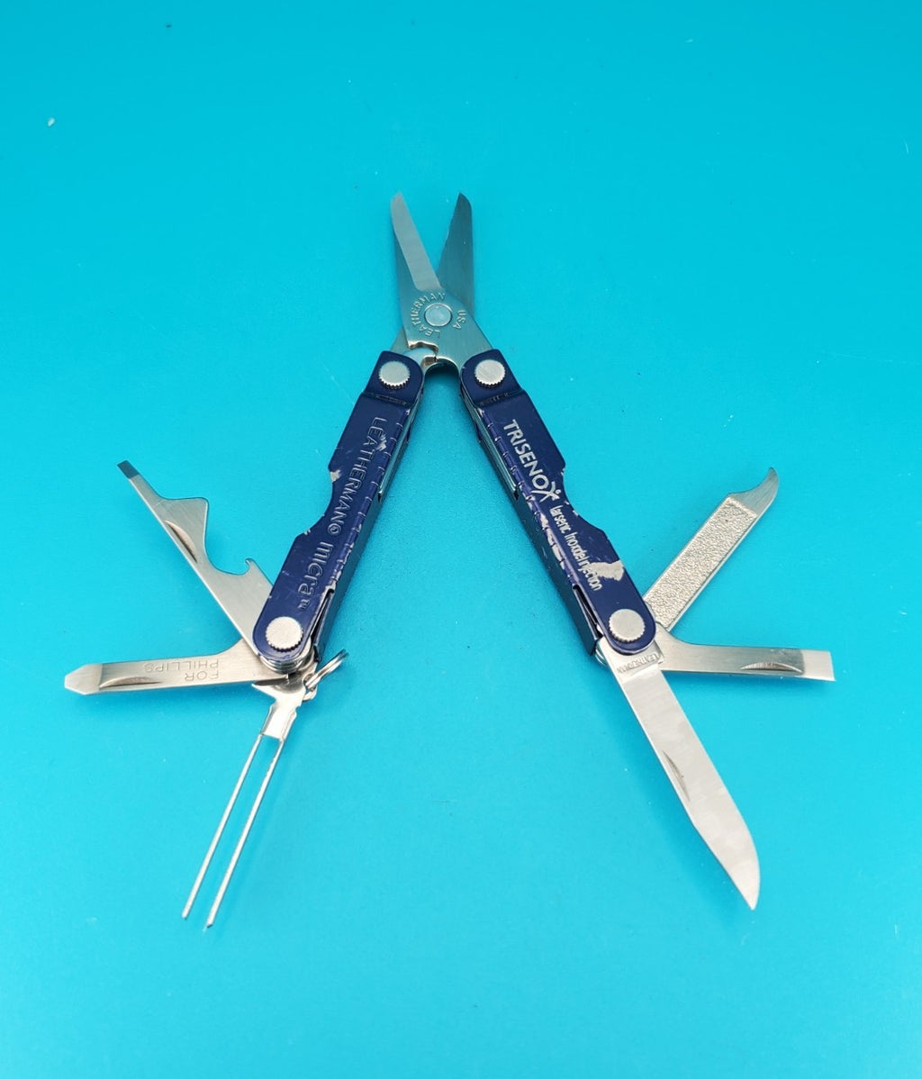 Leatherman Micra Multi-Tool, Knife, Scissors, Key Ring, Blue!