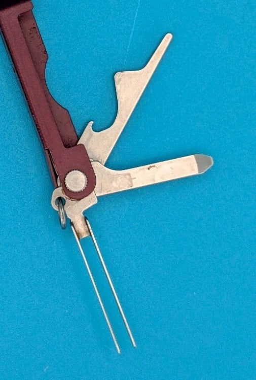 Leatherman Micra Multi-Tool, Knife, Scissors, Key Ring, Maroon Red!