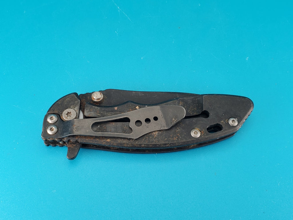 Gerber Torch I Frame Lock Plain Edge Blade Folding Pocket Knife! Black!