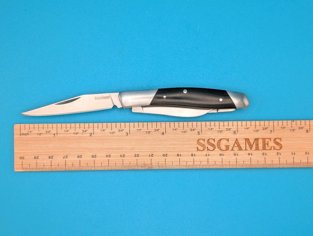 Kershaw 4386 Iredale Slipjoint Pocket Knife 3 Blade Clip Point Micarta Handle!