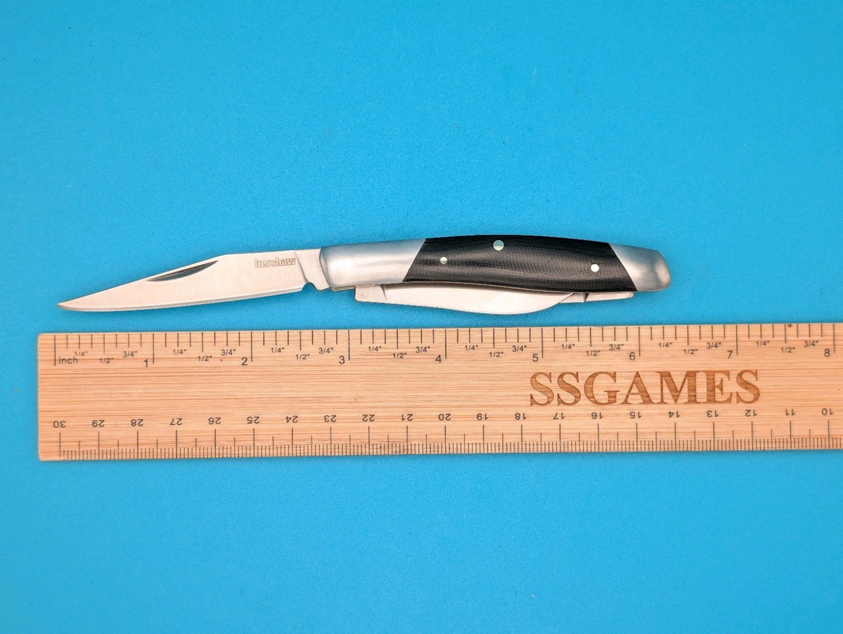 Kershaw 4386 Iredale Slipjoint Pocket Knife 3 Blade Clip Point Micarta Handle!