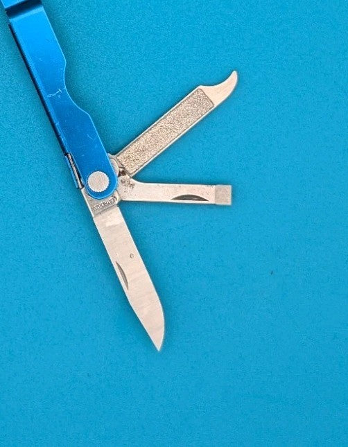 Leatherman Micra Multi-Tool, Knife, Scissors, Key Ring, Blue!