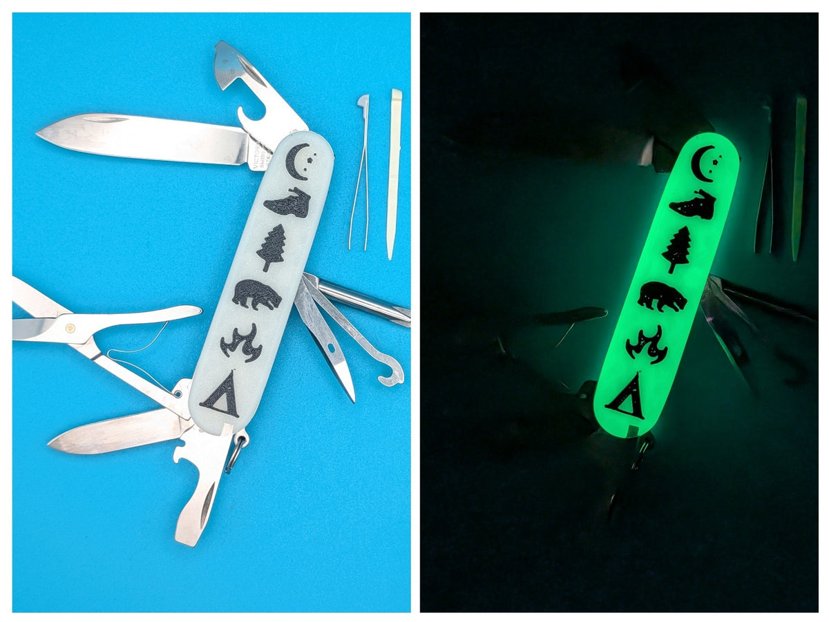 Custom Victorinox Super Tinker Glow in the Dark Swiss Army Knife Multi Tool!