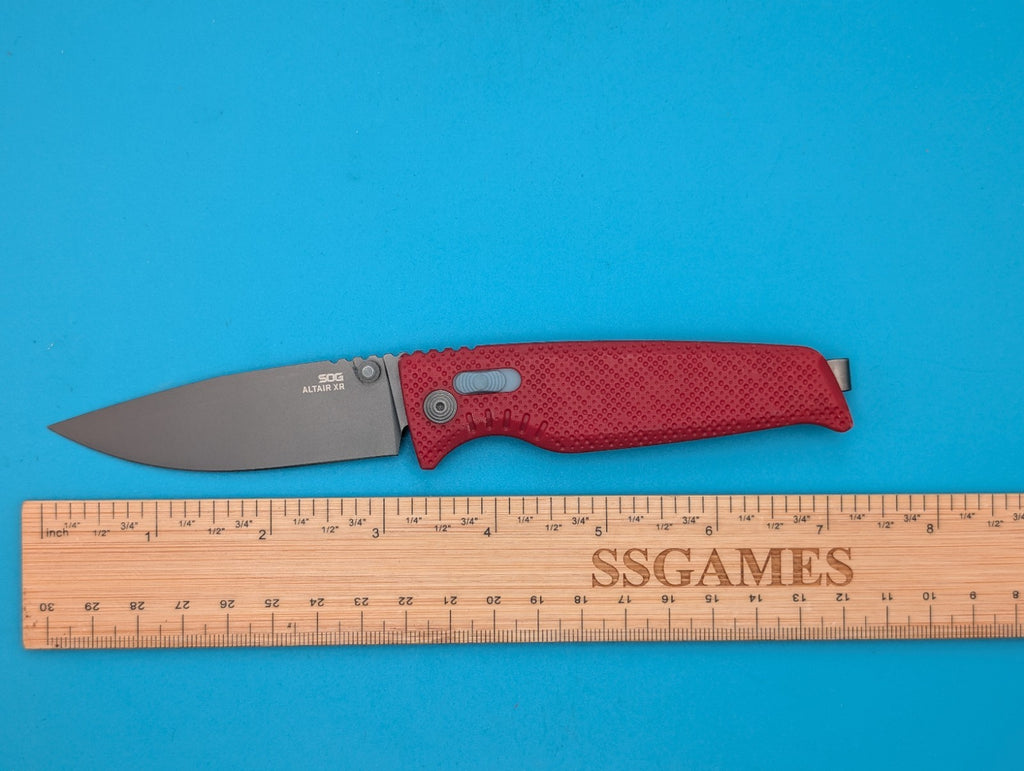 SOG Altair XR Canyon Red CRYO 154CM Folding Knife