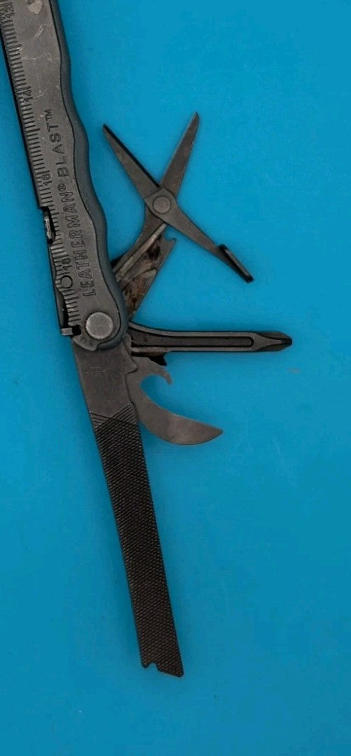 Leatherman BLAST Multi-Tool , Retired Multitool w/ Knife Pliers! BLACK OXIDE!