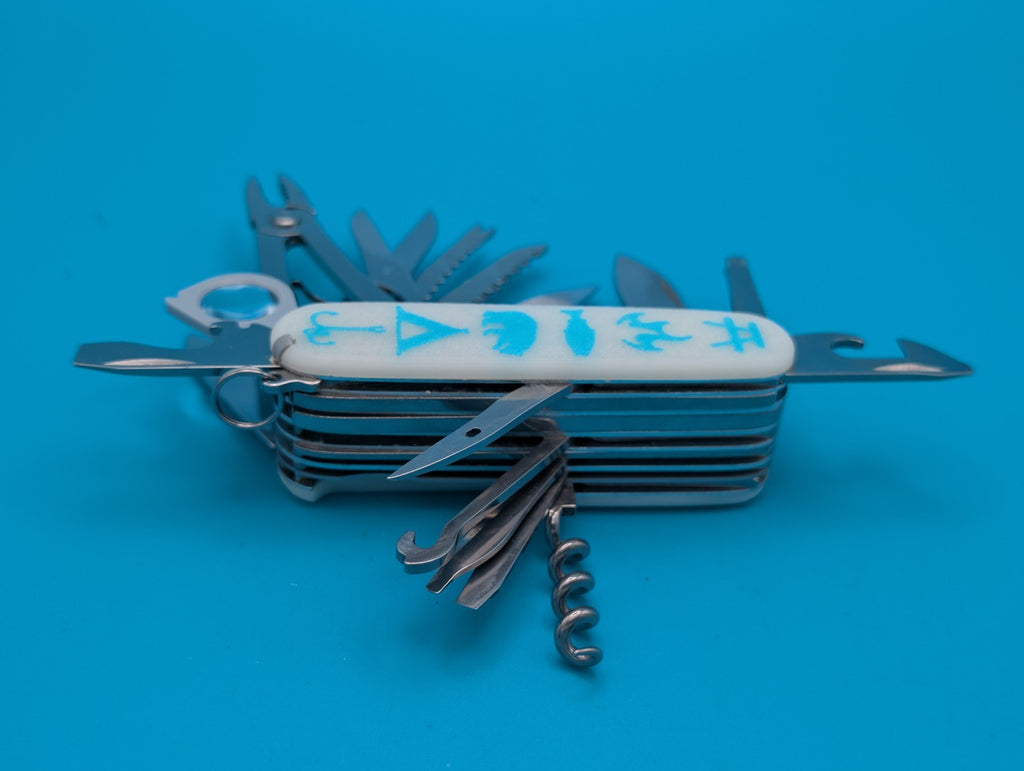 Custom Victorinox SwissChamp Glow in the Dark Knife Multi-Tool! *GREAT OUTDOORS*