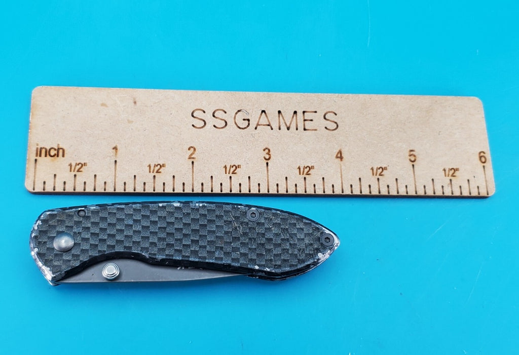 Buck 327 Nobleman Carbon Fiber Handle Plain Edge Blade!