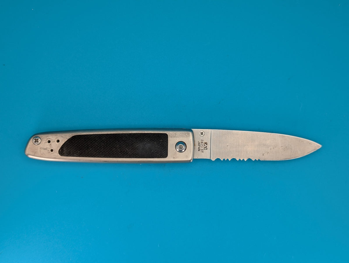 Kershaw 2420ST Liner Action Folding Knife 3.5" Combo Blade, Aluminum Handle