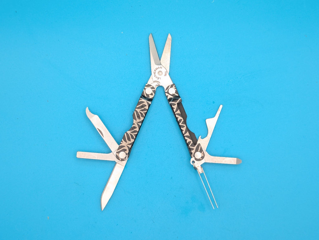 Leatherman Micra Multi-Tool, Knife, Scissors, Key Ring, Custom Pattern!