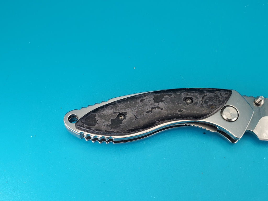 Buck Knife 270 Alpha Dorado Charcoal Birch Wood Handle Liner Lock Pocket Knife!