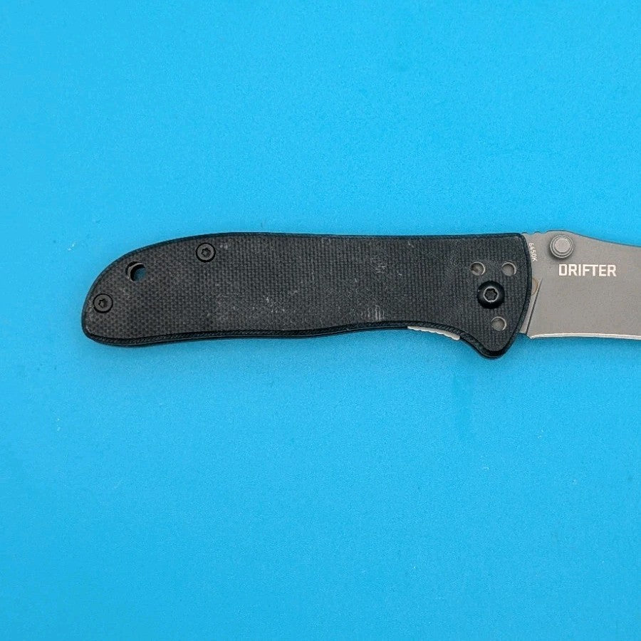 CRKT 6450K Drifter Folding Pocket Knife Plain Edge Frame Lock Black!