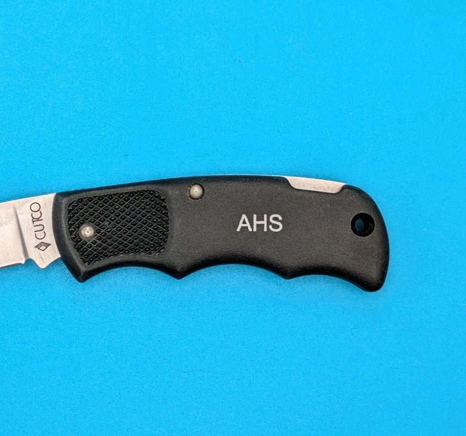 Cutco 1886 Plain Edge Blade USA Lockback Knife! Black Handle!