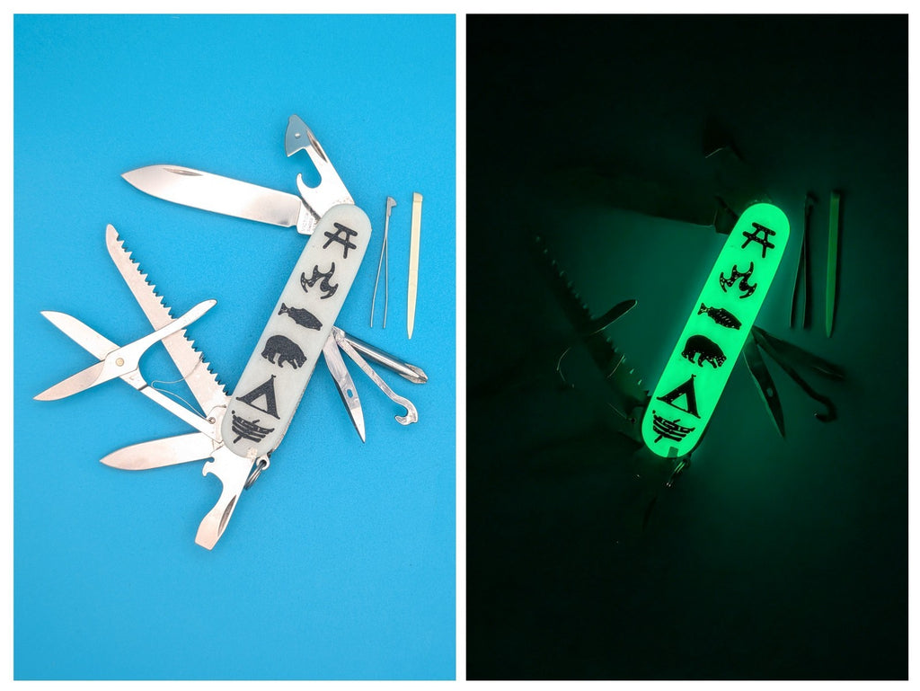 Custom Victorinox Fieldmaster Glow in the Dark Swiss Army Knife Multi Tool!