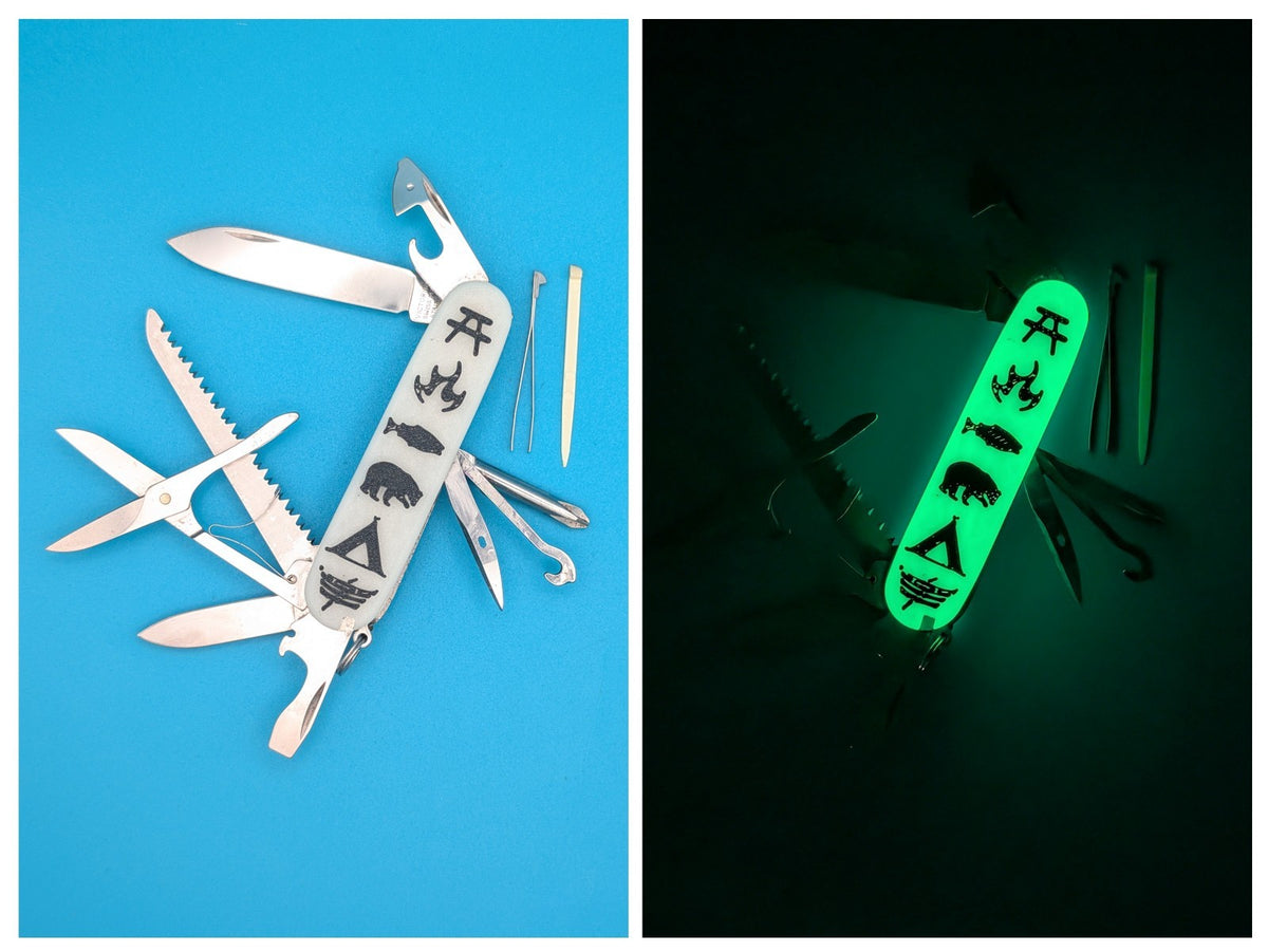Custom Victorinox Fieldmaster Glow in the Dark Swiss Army Knife Multi Tool!
