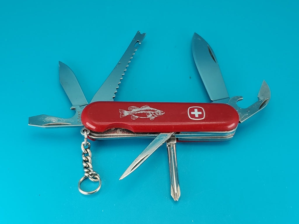 Wenger Bass Swiss Army Knife Multi Tool! With Locking Main Blade!