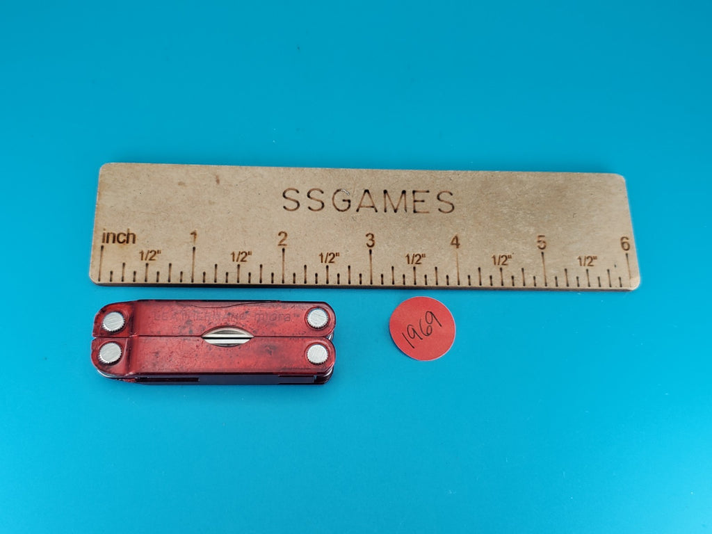 Leatherman Micra Multi-Tool, Knife, Scissors, Key Ring! RED CASE