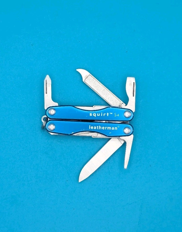 Leatherman Squirt S4 Multi-Tool, Key Ring, Retired, BLUE!