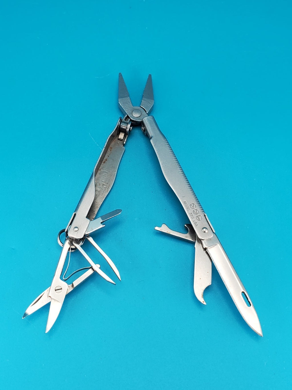 BUCK USA BUCK MINI BUCK MULTI TOOL 350! RETIRED COLLECTIBLE! WITH SHEATH!
