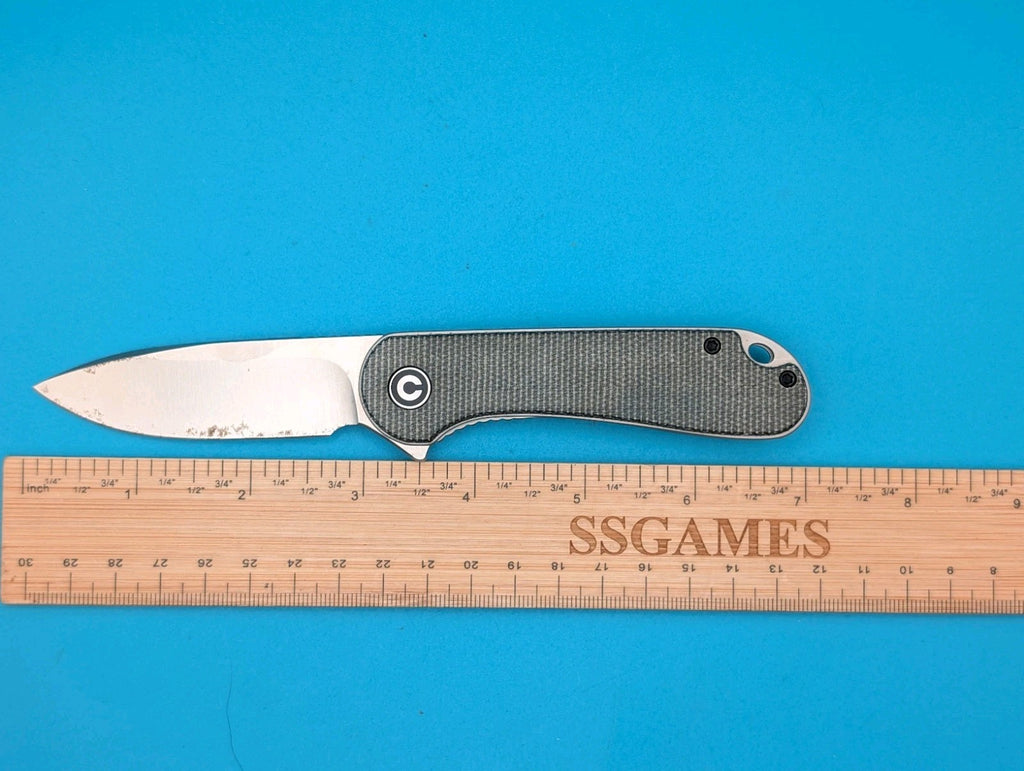 Civivi ELEMENTUM Liner Lock Folding Knife 3" D2 Steel Blade Micarta Handle! USED