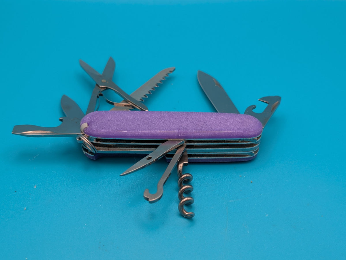 Victorinox Huntsman Electric Purple Glow in the Dark Swiss Army Knife, 91mm
