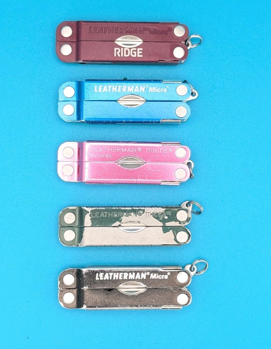 Leatherman Micra Multi-Tool Knife Scissors Key Ring! MIXED COLORS! LOT OF 5!