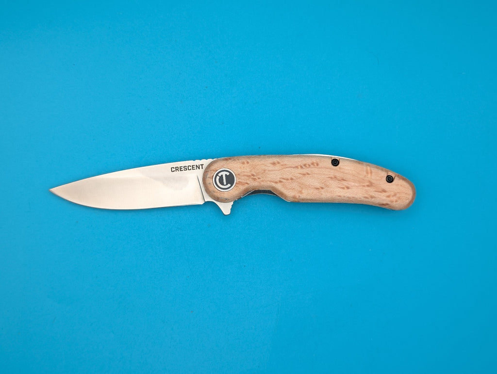 Crescent 3-1/4In Drop Point Aluminum Handle Pocket Knife CPK325A 3.25" Used