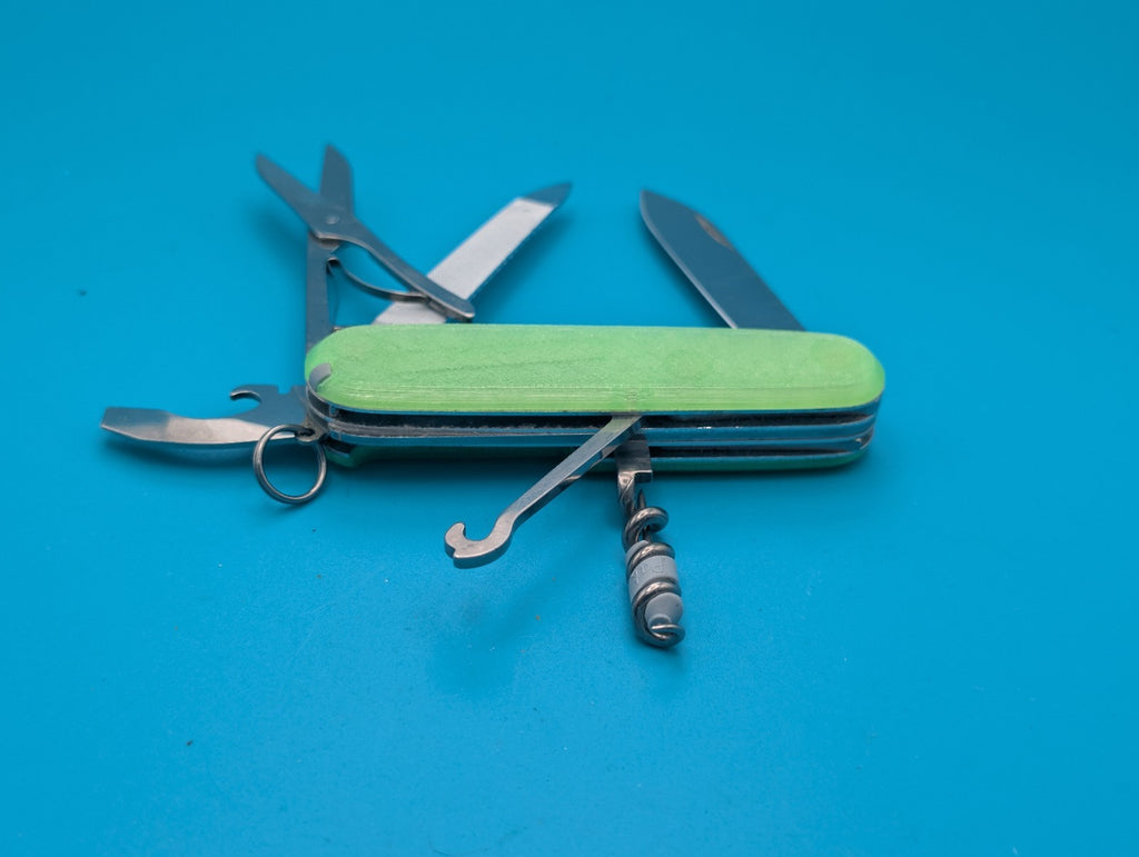 Custom Victorinox Trail Guide Swiss Army Knife! Firefly Green Glowing Scales!