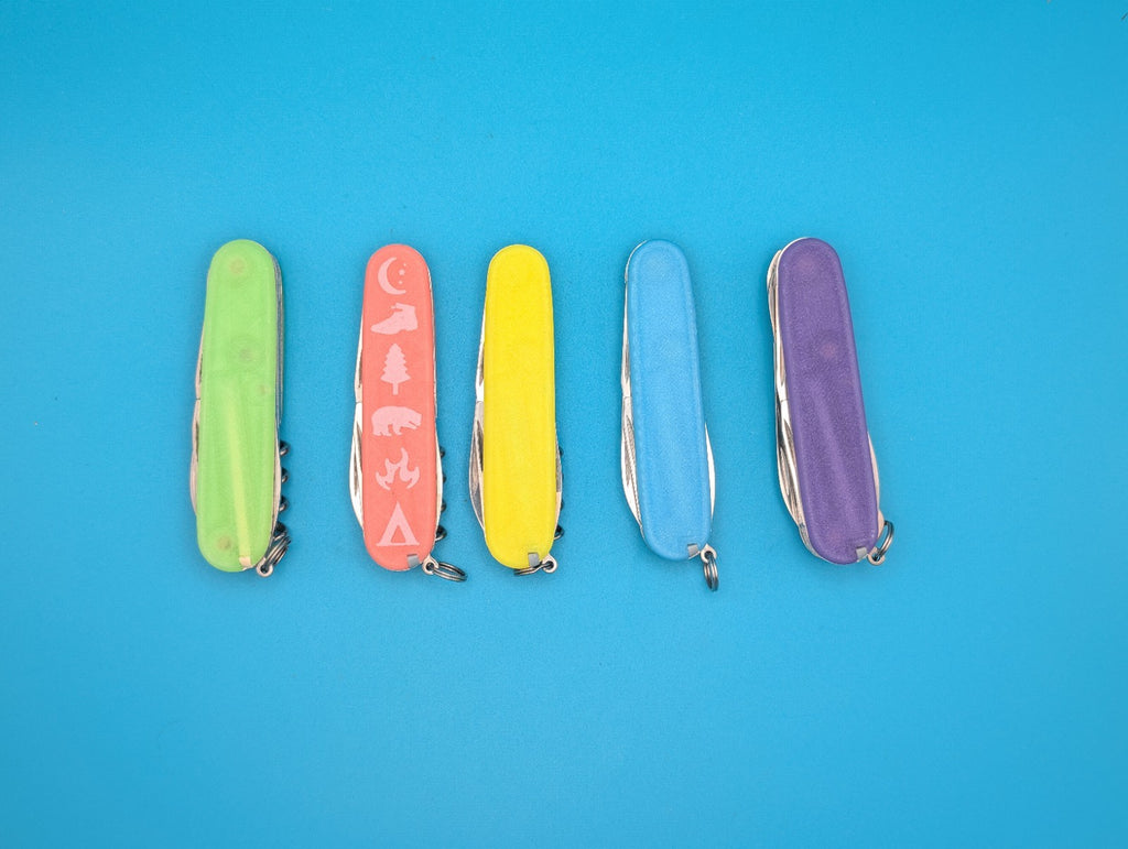 Custom Victorinox Glow in the Dark Swiss Army Knife Multi Tool! LOT OF 5!