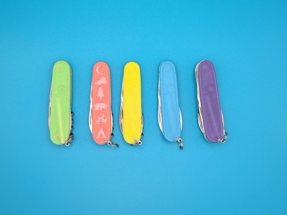 Custom Victorinox Glow in the Dark Swiss Army Knife Multi Tool! LOT OF 5!