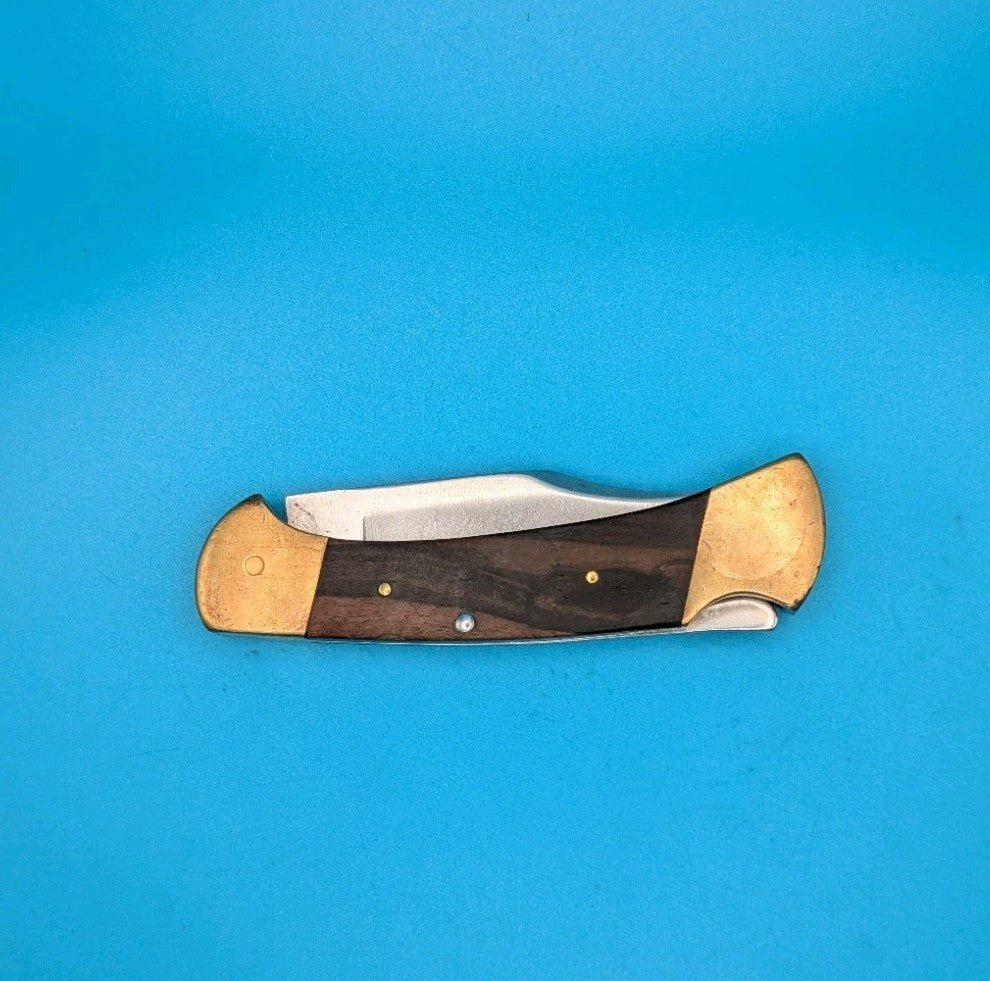 Vintage Buck USA 112 Ranger Lockback Plain Edge Folding Pocket Knife! 1972 Date