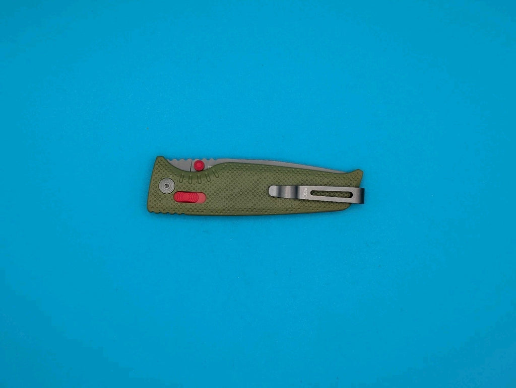 SOG Altair XR Field Green Stone Blue CRYO 154CM Folding Knife NEW
