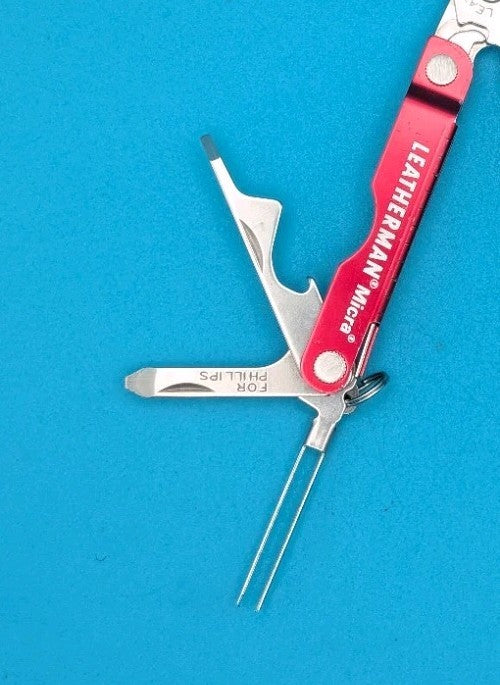 Leatherman Micra Multi-Tool, Knife, Scissors, Key Ring, Red!