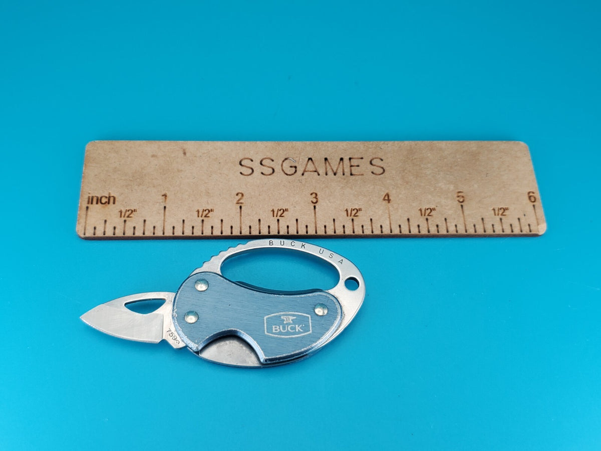 Buck USA 759 BLUE Folding Pocket Knife & Bottle Opener! 2013 DATE