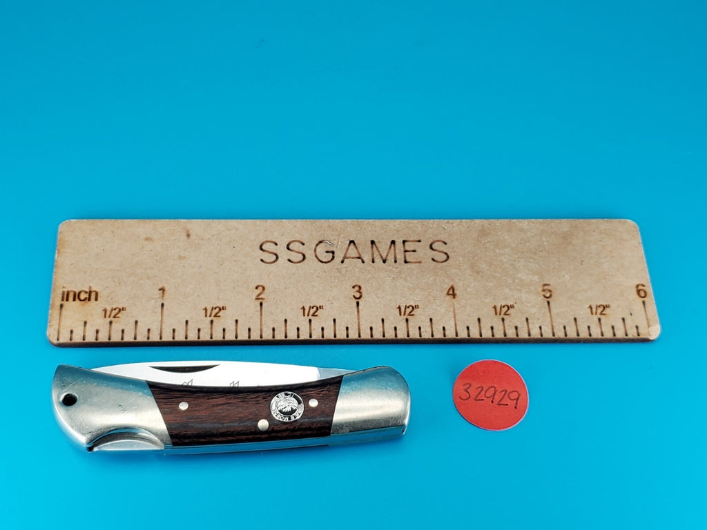Vintage IC Cut Silver Moose Silver Collection Lockback Knife! Japan!
