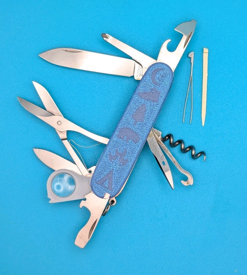 CUSTOM VICTORINOX EXPLORER GLOW IN THE DARK SWISS ARMY KNIFE MULTI TOOL! 91mm