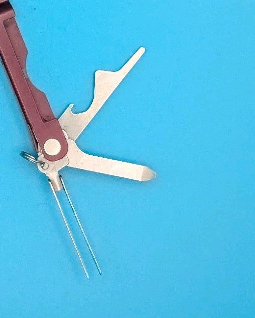 Leatherman Micra Multi-Tool, Knife, Scissors, Key Ring, Maroon!