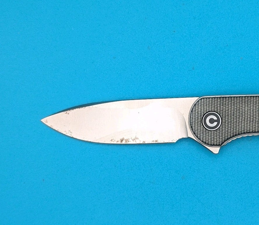 Civivi ELEMENTUM Liner Lock Folding Knife 3" D2 Steel Blade Micarta Handle! USED