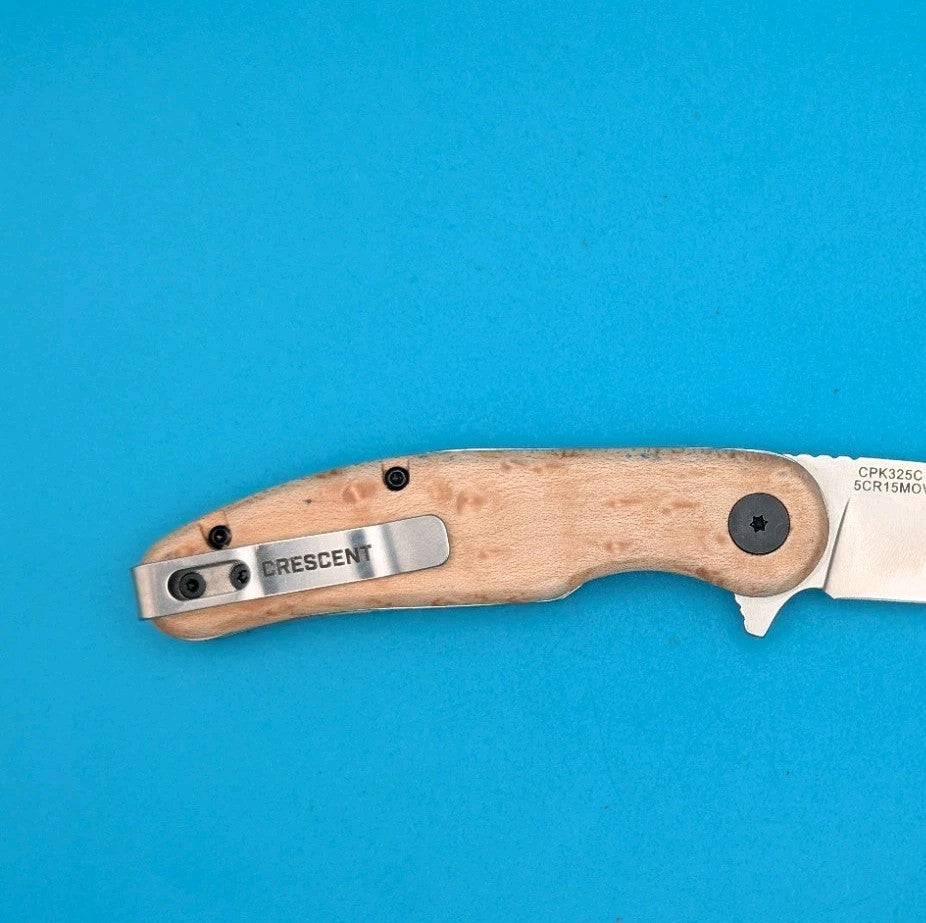 Crescent 3-1/4In Drop Point Aluminum Handle Pocket Knife CPK325A 3.25" Used