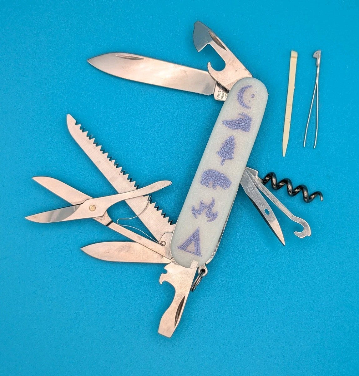 Custom Victorinox Huntsman Glow in the Dark Swiss Army Knife Multi Tool!