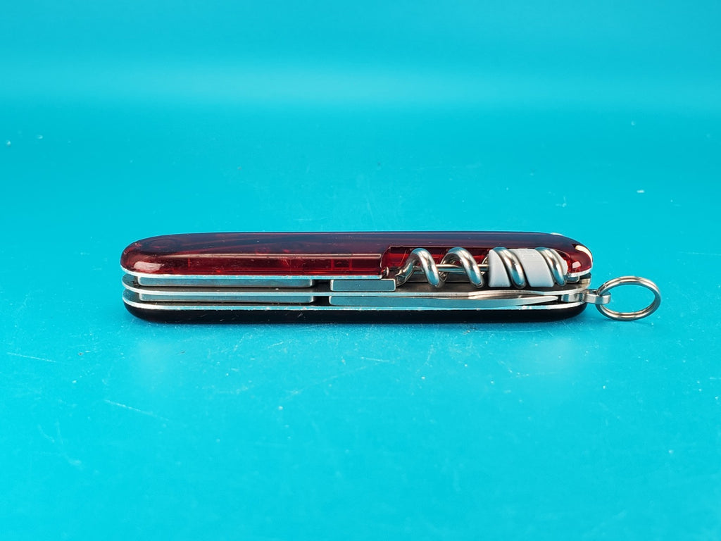 Victorinox Spartan Plus Swiss Army Knife Multi Tool! RED TRANSLUCENT! RETIRED