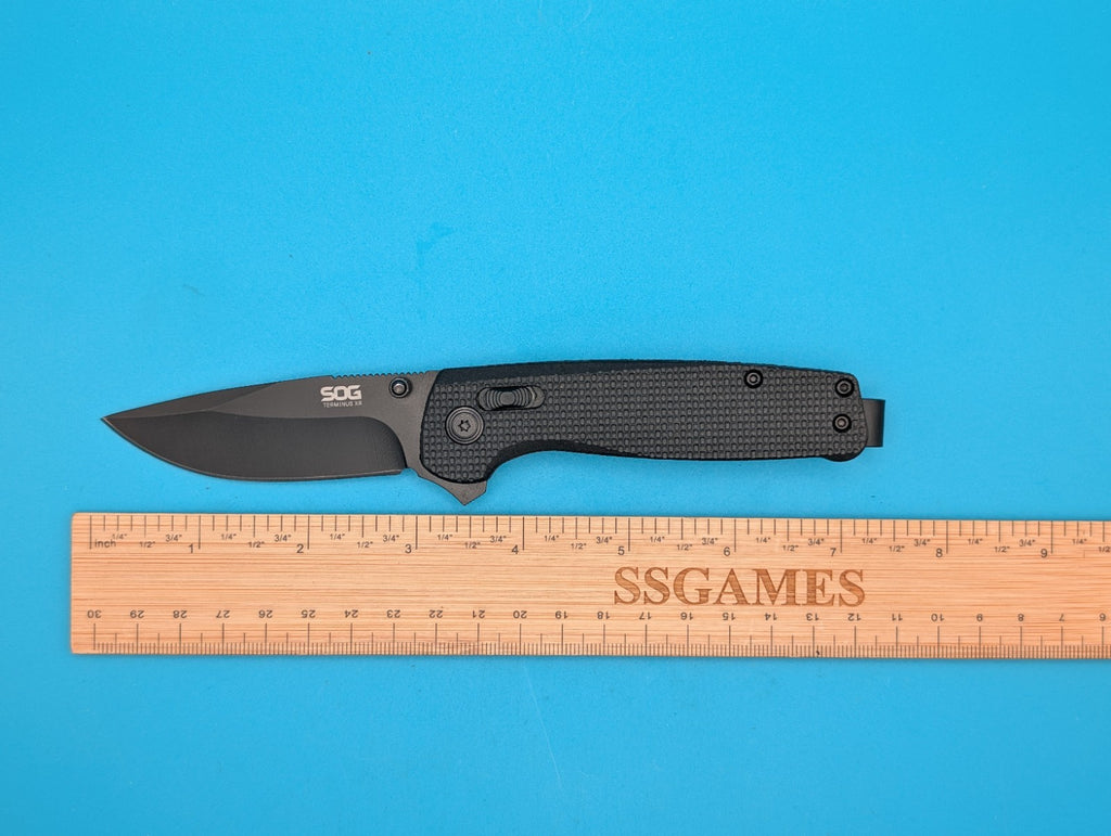Sog Terminus XR 2.95" D2 Steel Blade Folding Knife! Black!