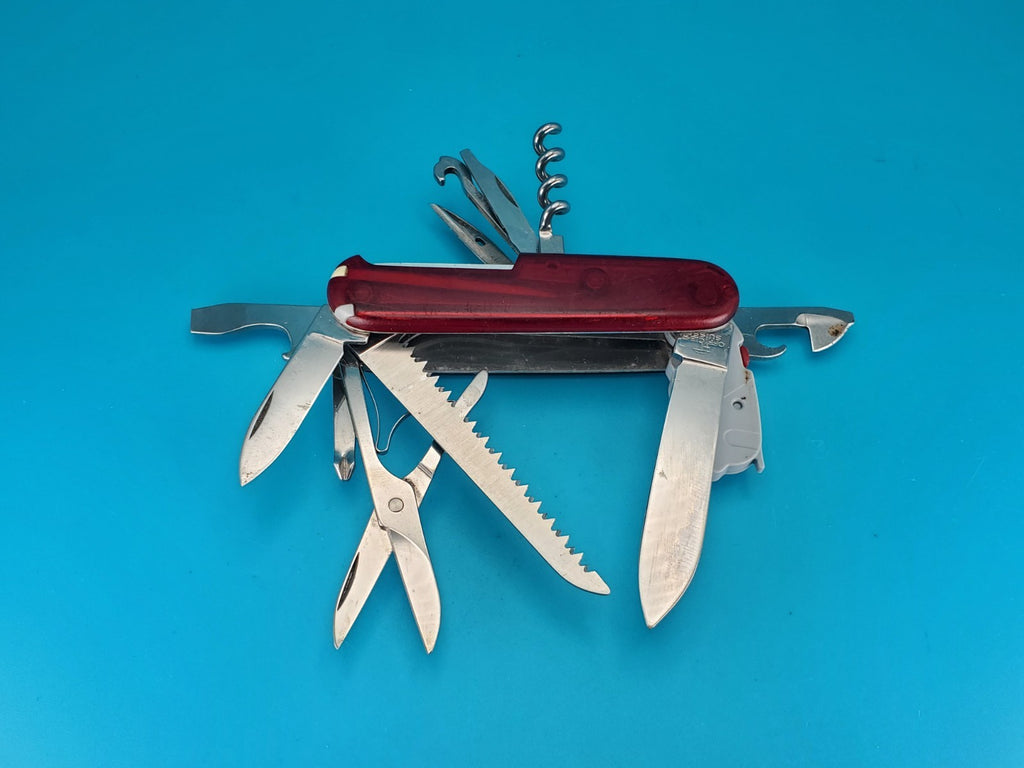Victorinox Huntsman Lite Ruby Red Swiss Army Knife Multi Tool!