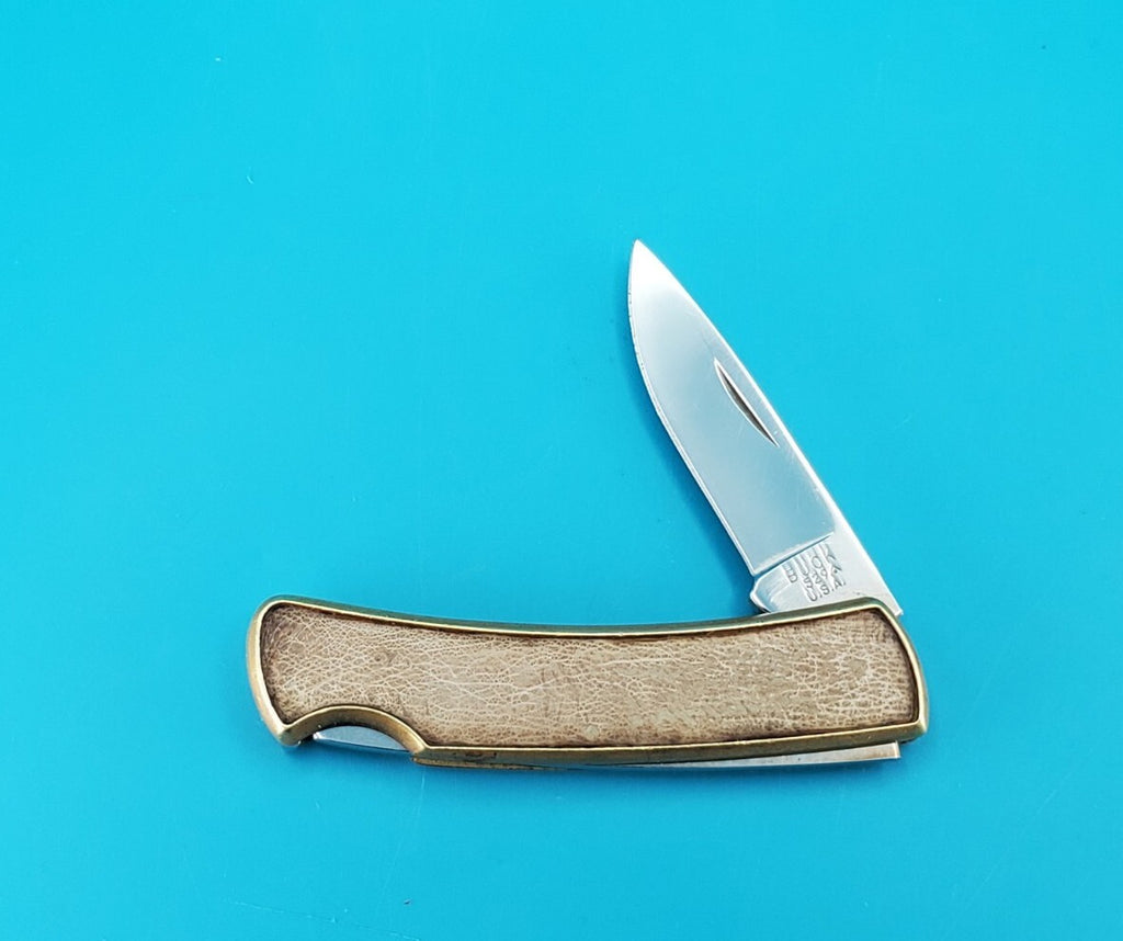 Vintage Buck 529A Buckskin Plain Edge Folding Pocket Knife! 1988