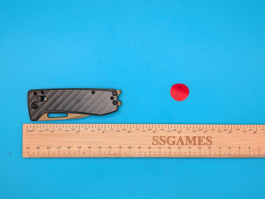 SOG Ultra Folding Knife 2⅞" Gold TiNi CPM S35VN Steel Blade Carbon Fiber Handle