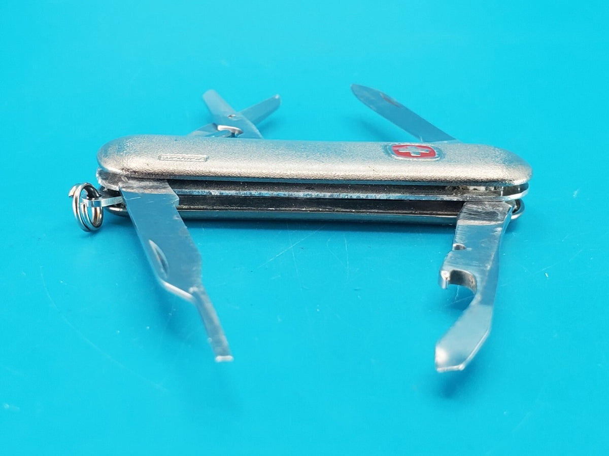 Wenger Brushed Stainless Steel PocketTech Swiss Army Knife Multi Tool! RARE!
