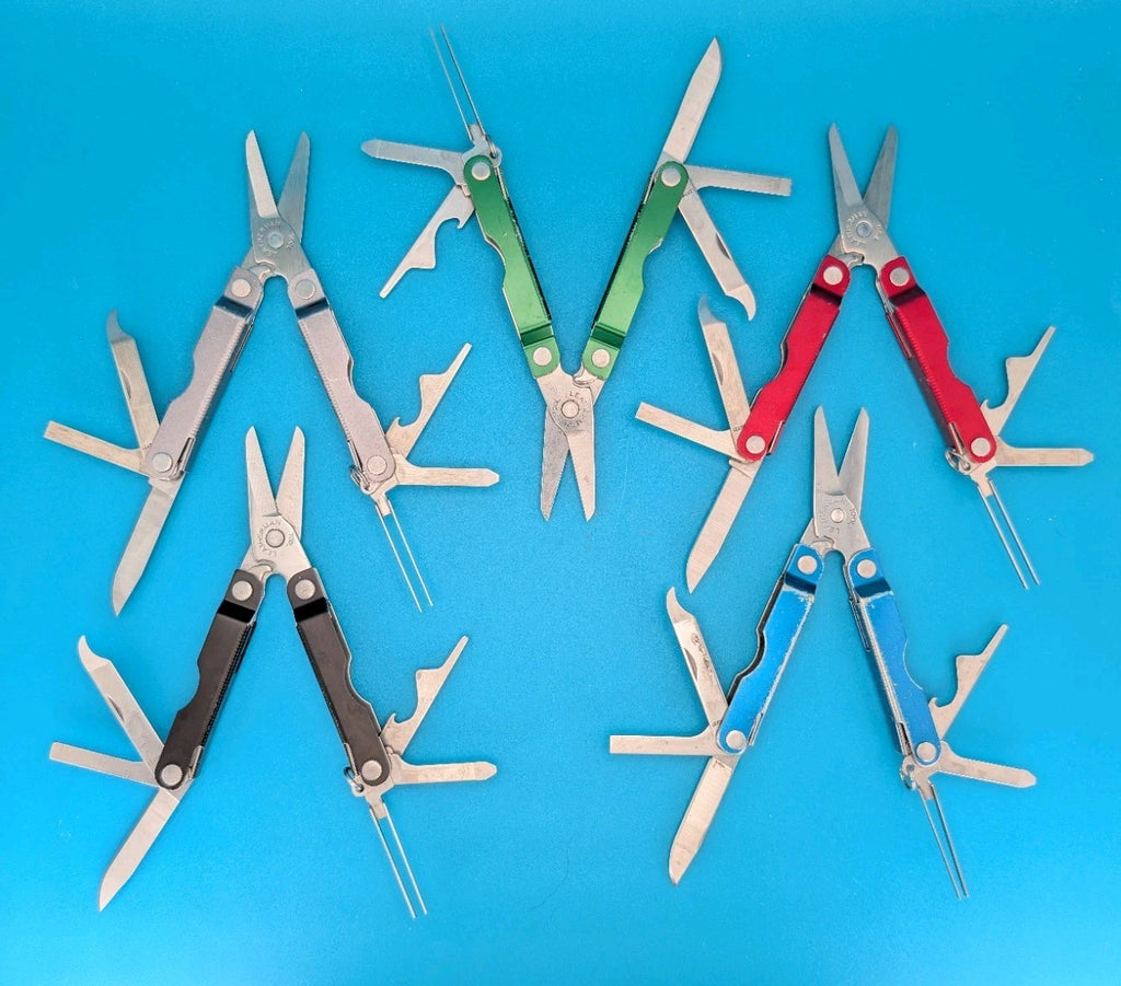 Leatherman Micra Multi-Tool Knife Scissors Key Ring! MIXED COLORS! LOT OF 5!