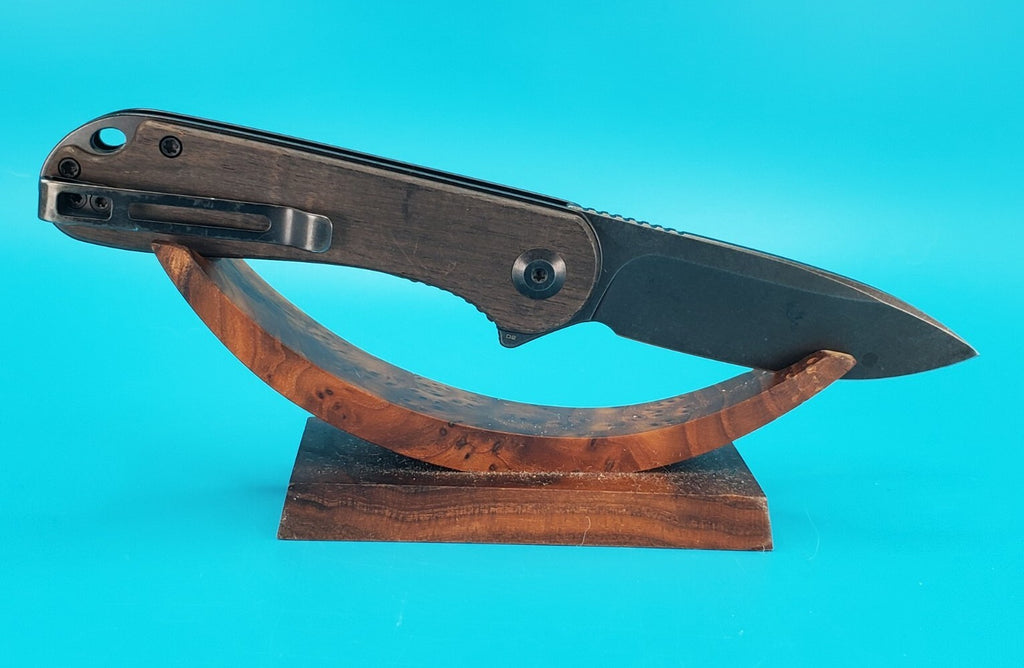 Civivi Knives Elementum Liner Lock C907W D2 Steel Black Ebony Wood